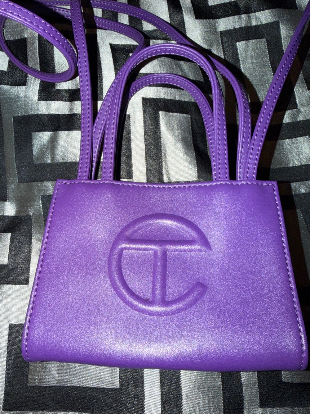 Telfar Mini Bag in Vibrant Purple